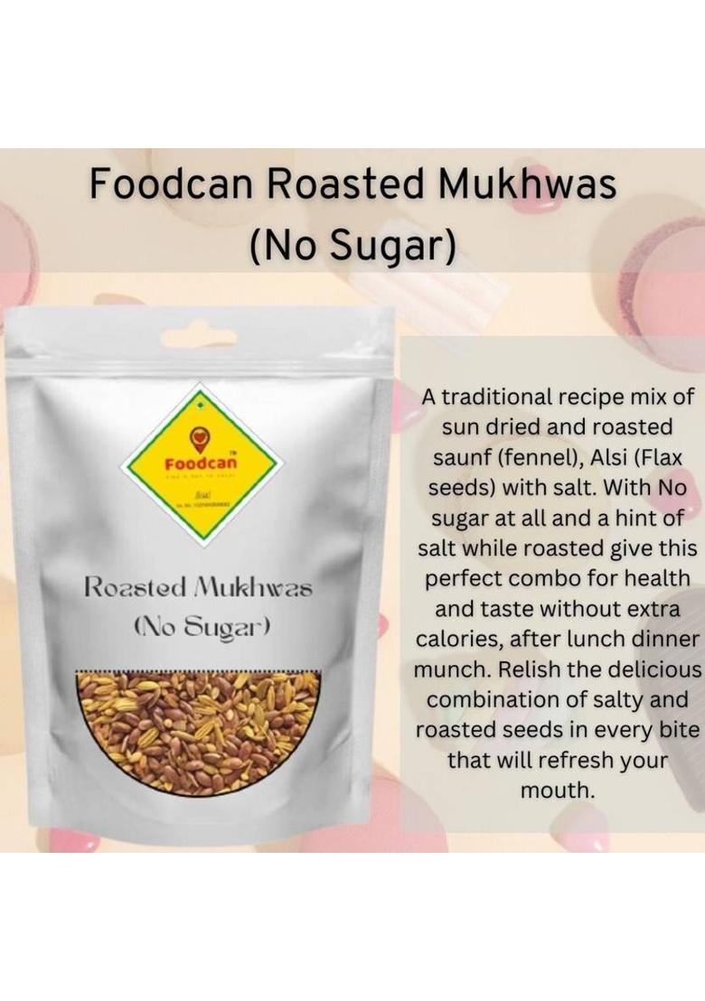 Foodcan Mouth Freshner Roasted Mukhwas 400 Grams (No Sugar) Mouth Freshener Mouth Freshener (400 G)