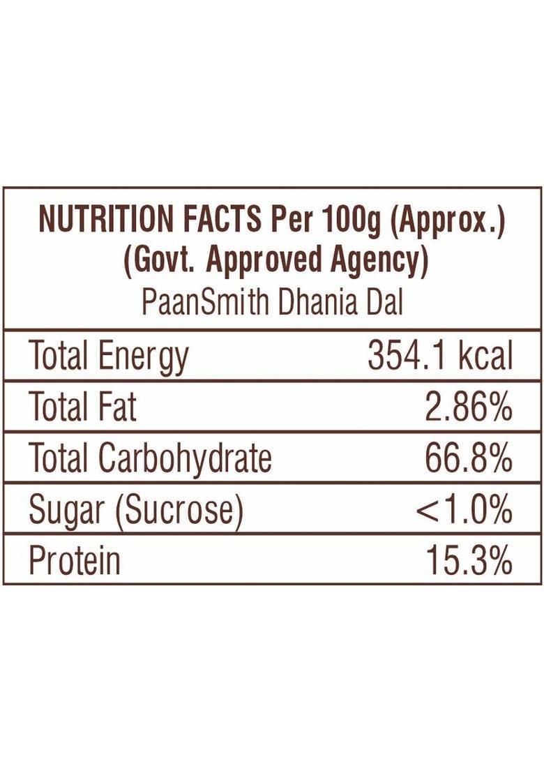 Paansmith Dhania Dal (Mukhwas) Split Coriander Seeds Dhania (Coriander Seeds) Mouth Freshener (180 G)