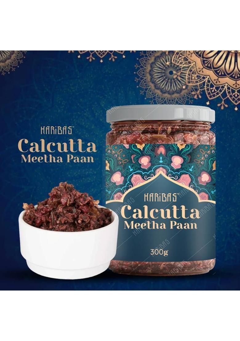 Haribas Calcutta Meetha Paan 300G Without Supari | After-Meal Snack| Traditional Mukhwas Calcutta Paan Mouth Freshener (300 G)
