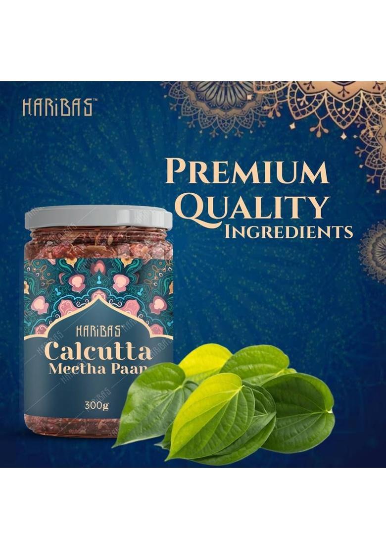 Haribas Calcutta Meetha Paan 300G Without Supari | After-Meal Snack| Traditional Mukhwas Calcutta Paan Mouth Freshener (300 G)