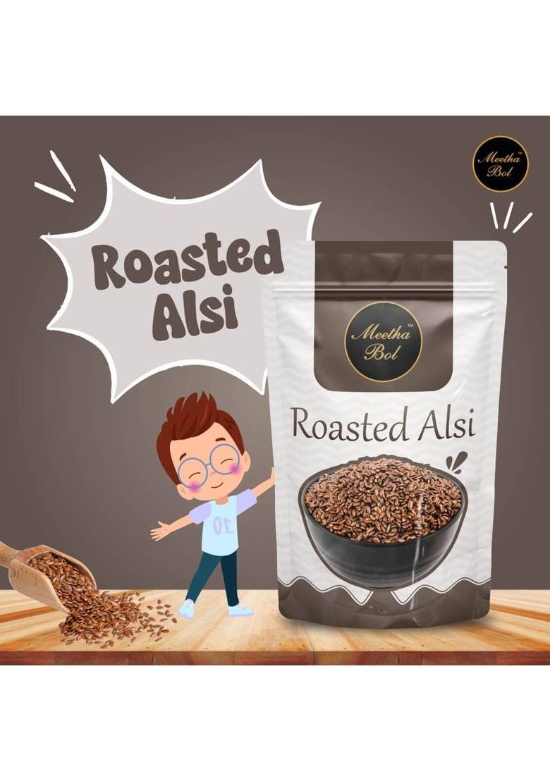 Meetha Bol Roasted Alsi : Healthy Flax Seed Mukhwas For Digestion Weight Loss & Hair Growth Alsi Flavor Mouth Freshener (100 G)