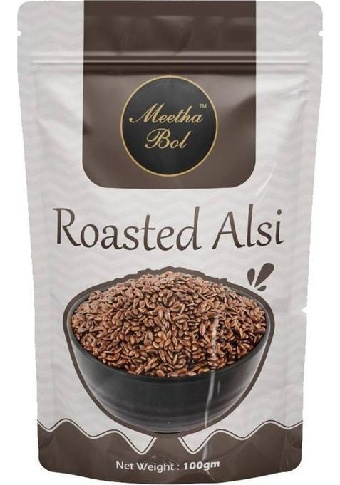 Meetha Bol Roasted Alsi : Healthy Flax Seed Mukhwas For Digestion Weight Loss & Hair Growth Alsi Flavor Mouth Freshener&nbsp;&nbsp;(100 G)