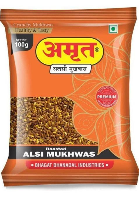Amrut Alsi & Saunf Mukhwas Digestive Crunchy And Tasty Mouth Freshener (4 X 100 G)