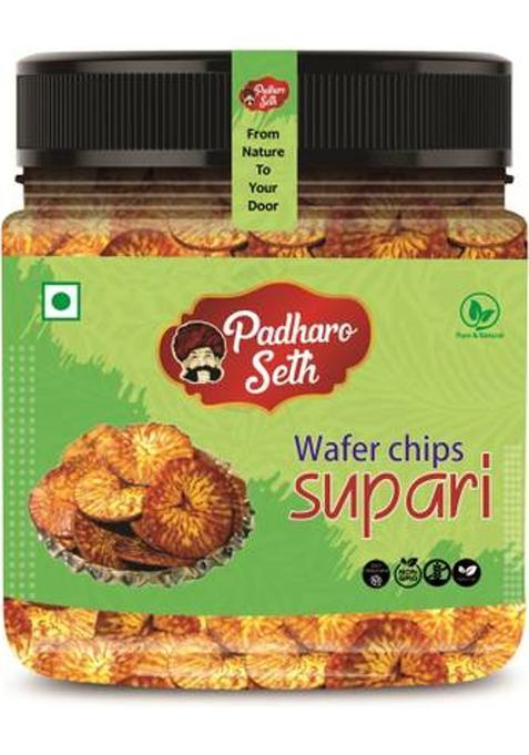 Padharo Seth Soft Sweet Supari Wafers | Mouth Freshener Mukhwas | Digestive After-Meal Snack Wafer Chips Supari Mouth Freshener (100 G)
