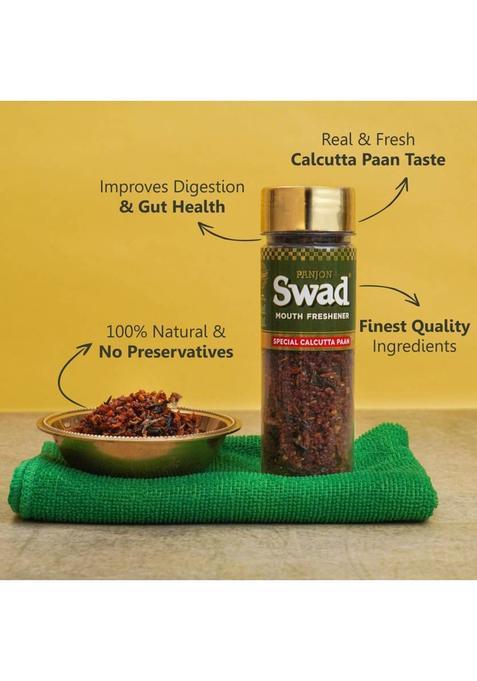 Swad Banarasi Paan & Calcutta Paan Mukhwas Mouth Freshener (100% Natural & Digestive), 2 Bottles, 200G Banarasi Paan & Calcutta Paan Mukhwas Mouth Freshener (100% Natural & Digestive) Mouth Freshener (2 X 100 G)