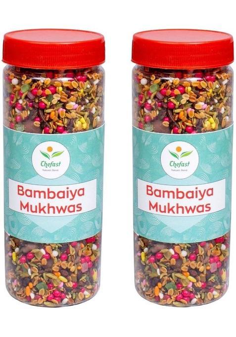 Chefast Bombaiya Mukhwas [ Digestive, After-Meal Snack] Pack Of 2 Sweet Mouth Freshener (2 X 230 G)