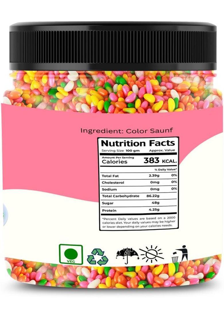 Marwad Manwar Premium Colorful Sugar Coated Saunf | Mouth Freshener | After Meal Mukhwas Sweet Mouth Freshener (500 G)