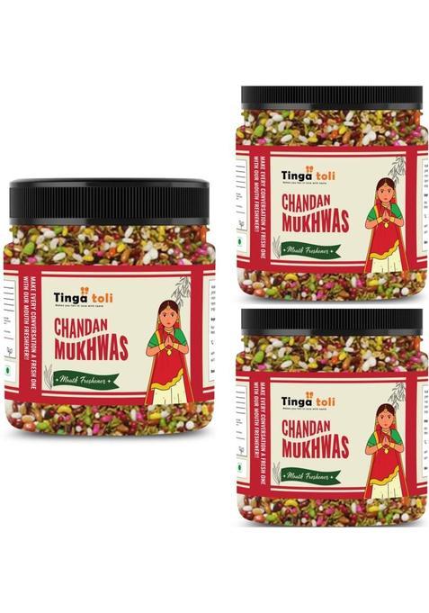 Tinga Toli Chandan Mukhwas | Indian Mouth Freshener |Jar Pack Chandan Mouth Freshener&nbsp;&nbsp;(3 X 300 G)