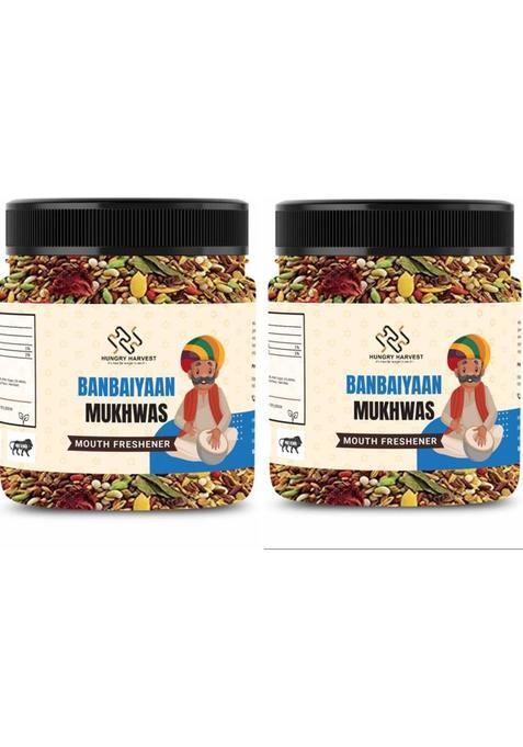 Hungry Harvest Bambaiya Mukhwas Mix Saunf Mukhwas After Meal Mukhwas Mouth Freshener&nbsp;&nbsp;(2 X 300 G)