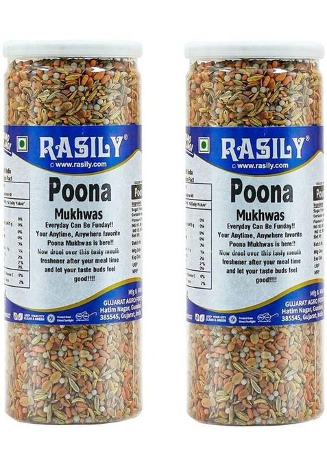 Rasily Poona Mix Mukhwas Mouth Freshener (Pack Of 2) Fennel Mouth Freshener&nbsp;&nbsp;(2 X 220 G)