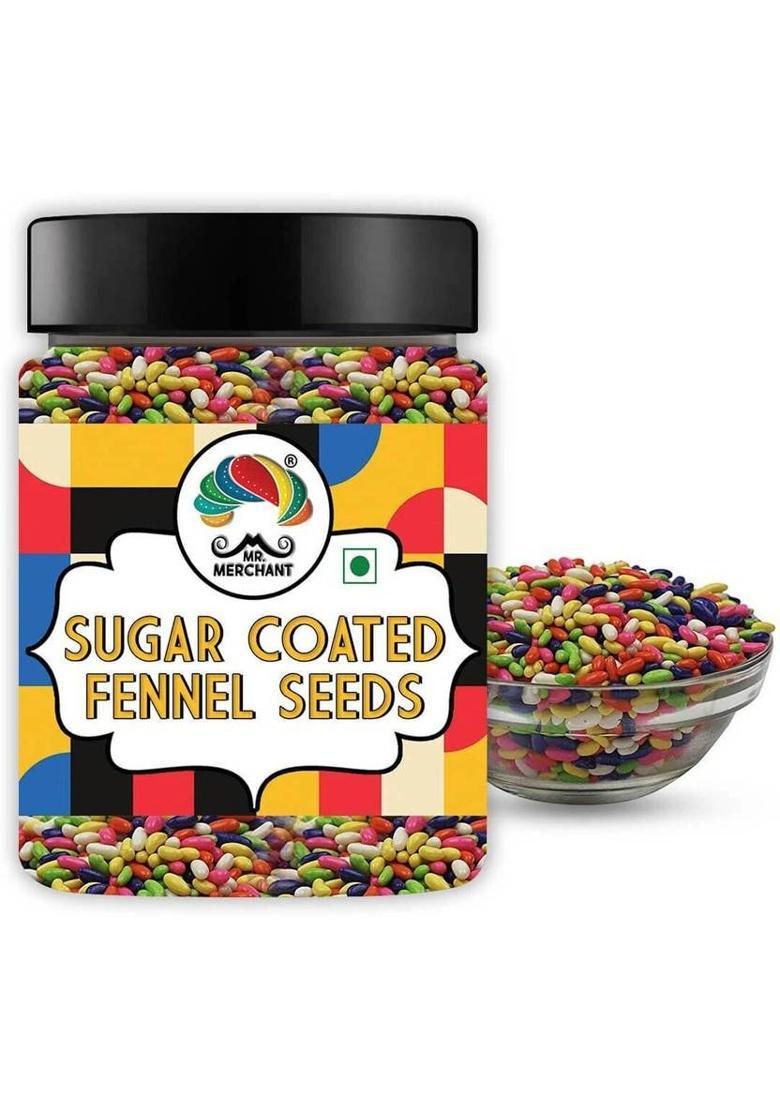 Mr. Merchant Sugar Coated Fennel Seeds, 300Gm Sweet Mouth Freshener (300 G)