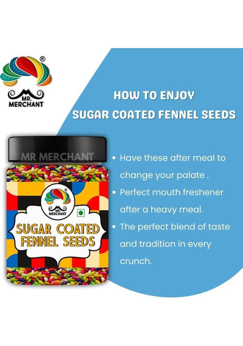 Mr. Merchant Sugar Coated Fennel Seeds, 300Gm Sweet Mouth Freshener (300 G)