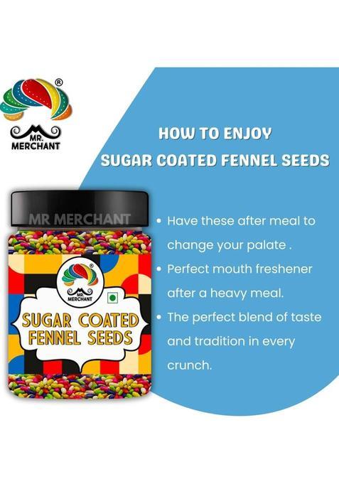 Mr. Merchant Sugar Coated Fennel Seeds, 300Gm Sweet Mouth Freshener (300 G)