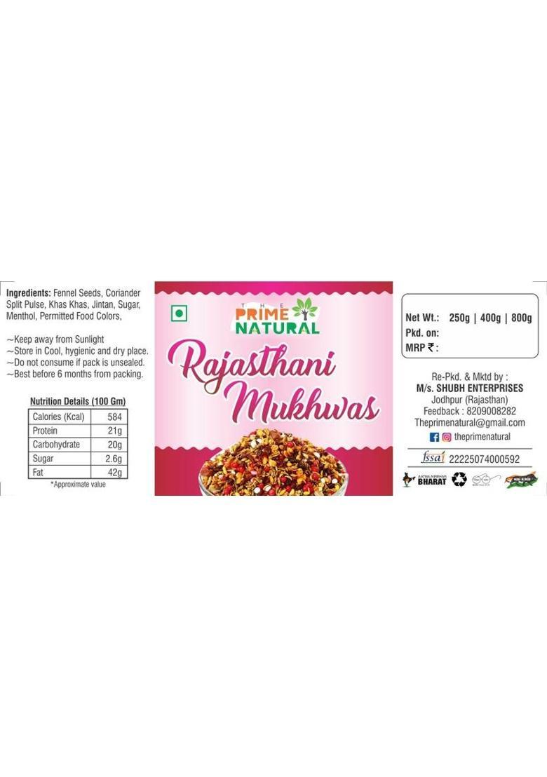 The Prime Natural Rajasthani Mukhwas | Traditional | Digestive Mouth Freshener Flavorful Mukhwas Mouth Freshener (400 G)