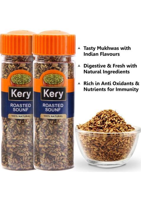 Kery Mukhwas Roasted Saunf, 2 Pack X 60 Gms| Mukhwas Roasted Saunf| Mouth Freshener (2 X 60 G)