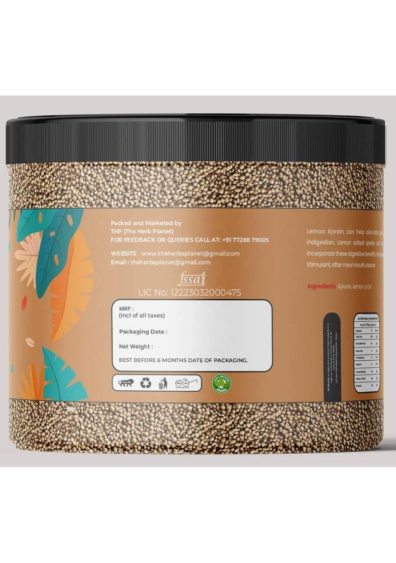 The Herbs Planet Lemon Ajwain | Ajwain Nimbu | Digestive Mukhwas | Improves Digestion Lemon Mouth Freshener (250 G)