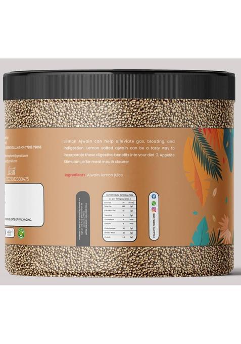 The Herbs Planet Lemon Ajwain | Ajwain Nimbu | Digestive Mukhwas | Improves Digestion Lemon Mouth Freshener (250 G)