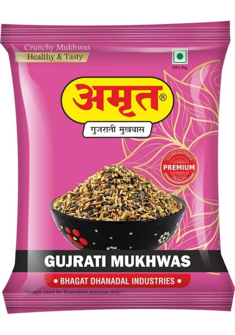 Amrut Roasted Saunf & Gujarati Mukhwas Traditional Indian Mouth Freshener Combo Mouth Freshener (4 X 200 G)