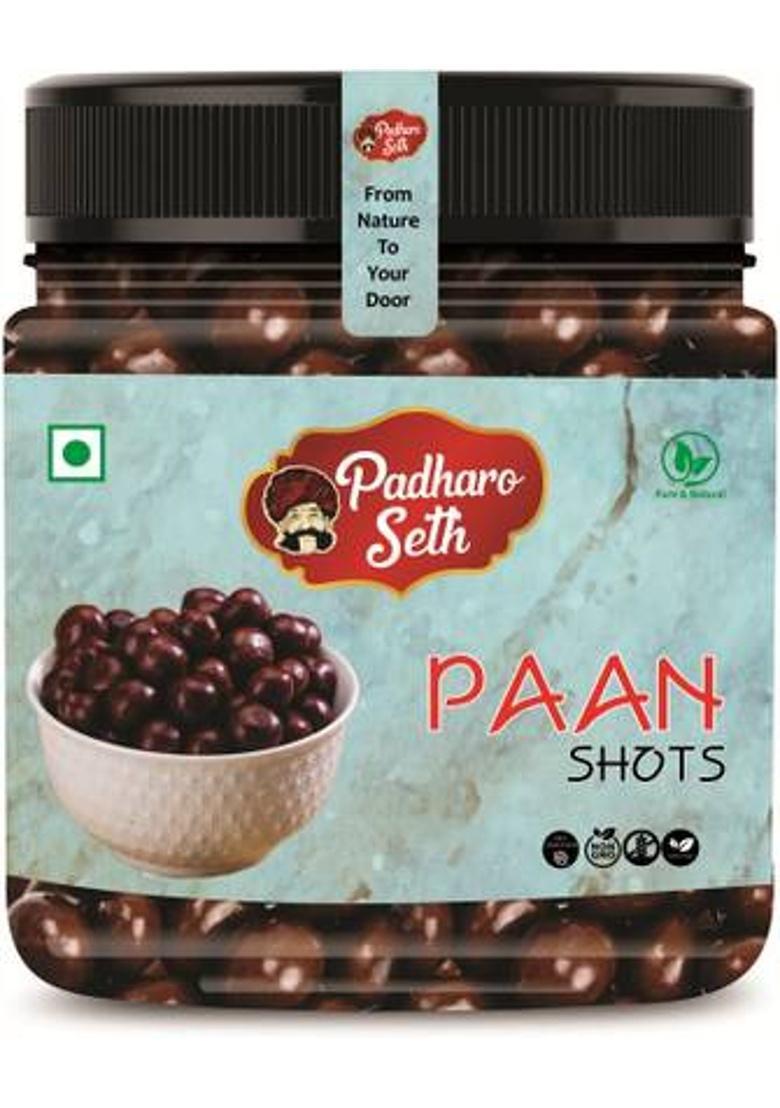 Padharo Seth Paan Shots Candy | Instant Paan Mukhwas | Sweet Refreshing Mouth Freshener Snack Paan Shots Mouth Freshener (100 G)
