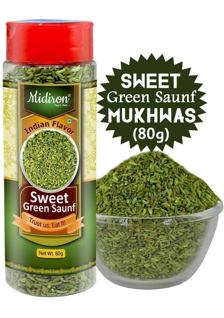 Midiron Saunf, Natural Green Saunf, Saunf Mouth Freshener, Good For Immunity, Help In Digestion Natural Saunf Mouth Freshener (80 G)