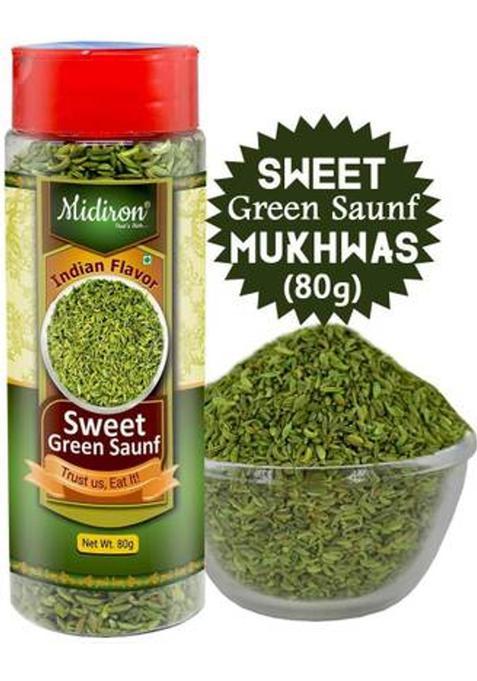 Midiron Saunf, Natural Green Saunf, Saunf Mouth Freshener, Good For Immunity, Help In Digestion Natural Saunf Mouth Freshener (80 G)