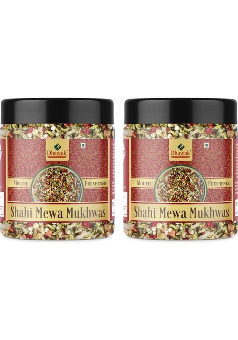 Dhawak Shahi Mewa Mukhwas Home Made Garden Mouth Freshener|Digestive After-Meal Mukhwas Mint Mouth Freshener (2 X 350 G)