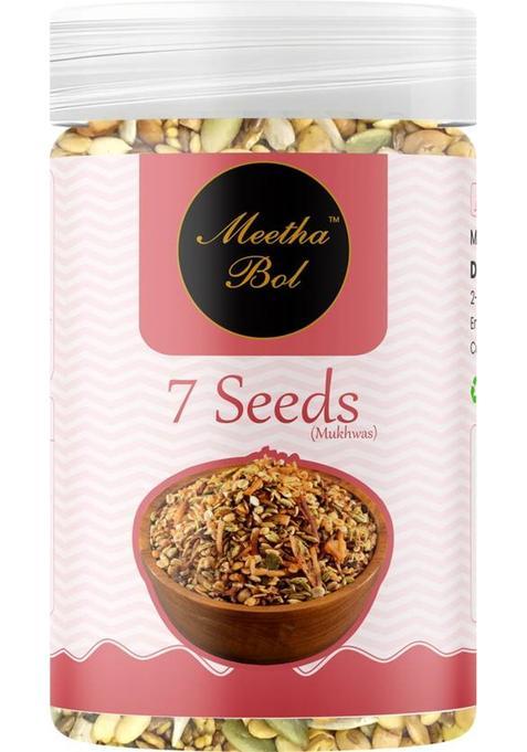 Meetha Bol 7 Seeds Mukhwas: A Healthy And Premium Mukhwas For Brain Heart & Digestion Mixed Flavor Mouth Freshener&nbsp;&nbsp;(100 G)