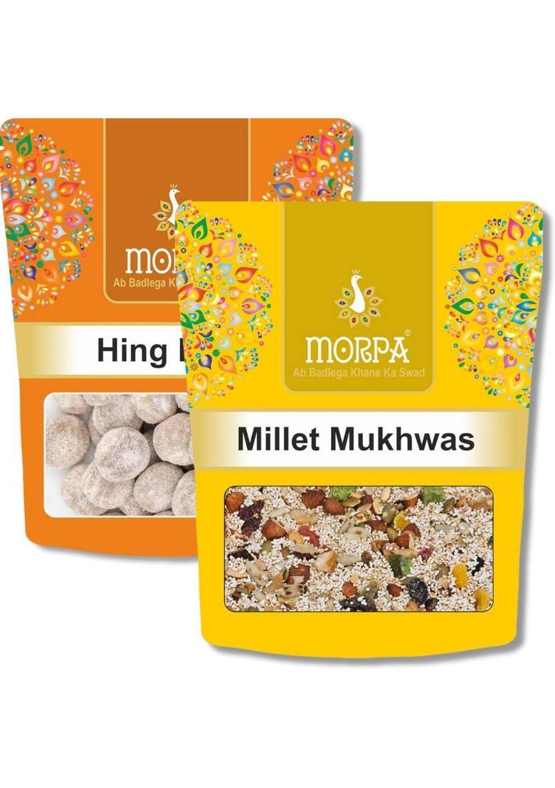 Morpa Digestive Hing Tikki, Millet Mukhwas For Fresh Breath After Meal Snack Mukhwas Mouth Freshener (2 X 200 G)