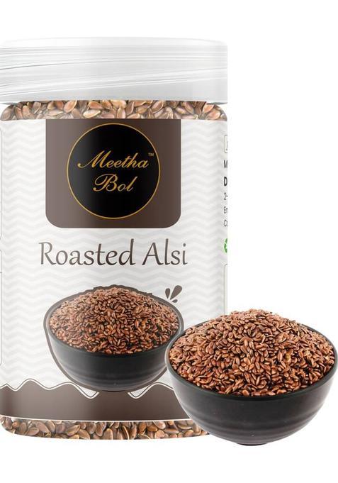 Meetha Bol Roasted Alsi: Healthy Flax Seed Mukhwas For Digestion Weight Loss & Hair Growth Alsi Flavor Mouth Freshener (100 G)