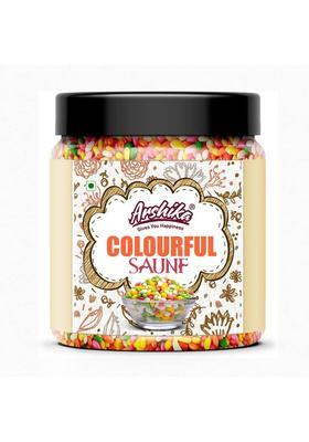 Arshika 100% Organic Sugar Coated Fennel/Saunf/Colourful Fennel Candy/Tini Mini Mukhwa Sweet Mouth Freshener&nbsp;&nbsp;(200 G)