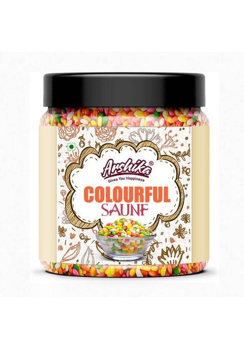 Arshika 100% Organic Sugar Coated Fennel/Saunf/Colourful Fennel Candy/Tini Mini Mukhwa Sweet Mouth Freshener&nbsp;&nbsp;(200 G)