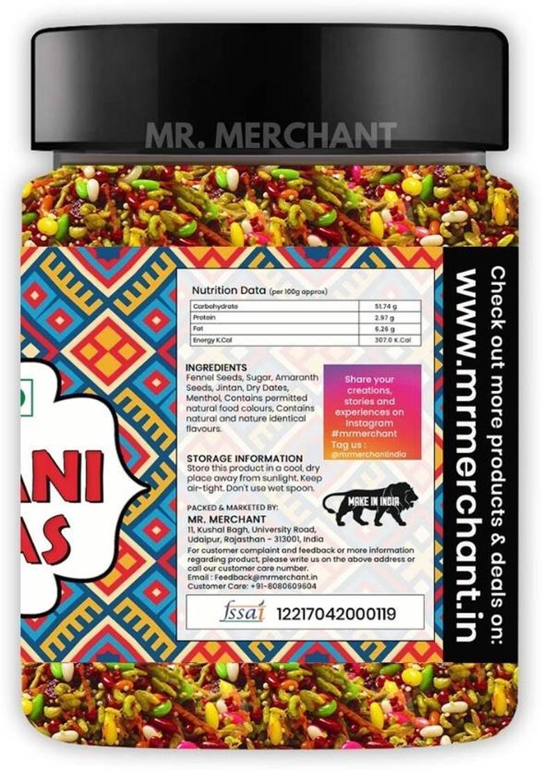 Mr. Merchant Rajasthani Mukhwas (Traditional Rajasthani Mouth Freshener Mixture) Sweet Mouth Freshener (300 G)