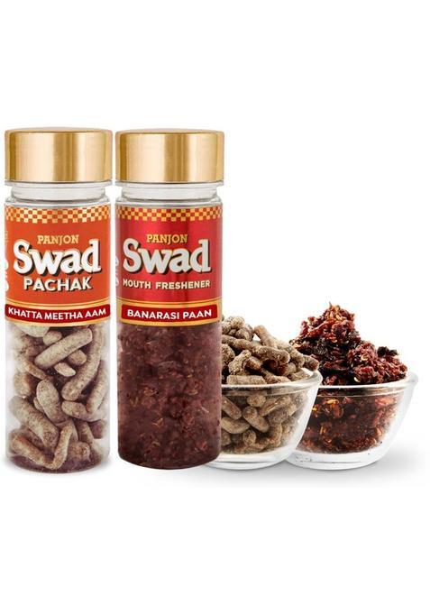 Panjon Swad Pachak Khatta Mitha Aam & Mukhwas Dry Banarasi Paan,2 Bottles Mouth Freshener  (2 X 115 G)