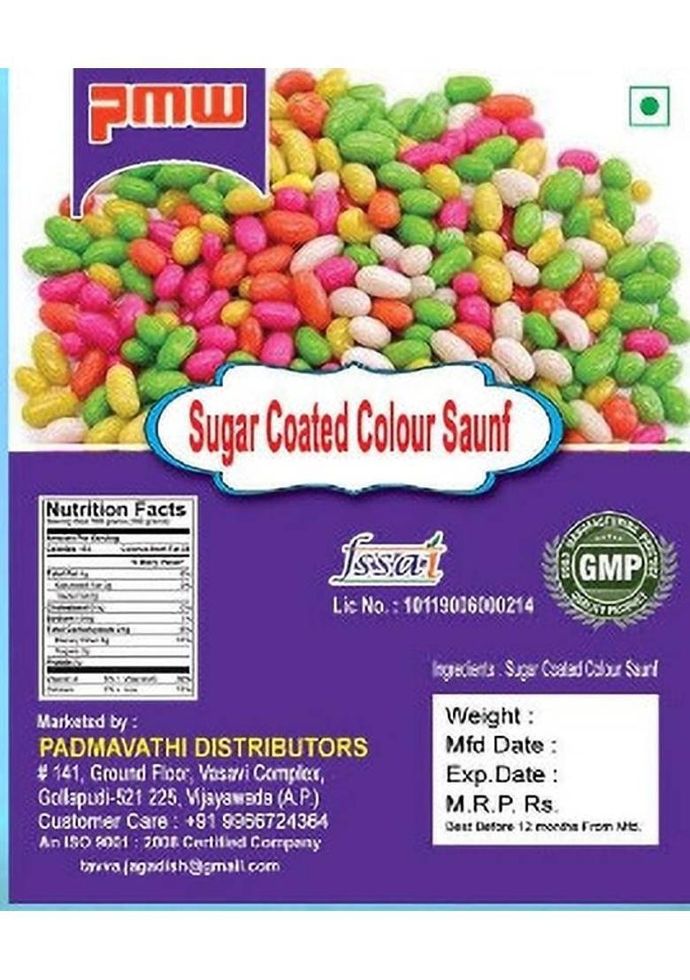 Pmw Best Quality Colourful Sugar Coated Saunf