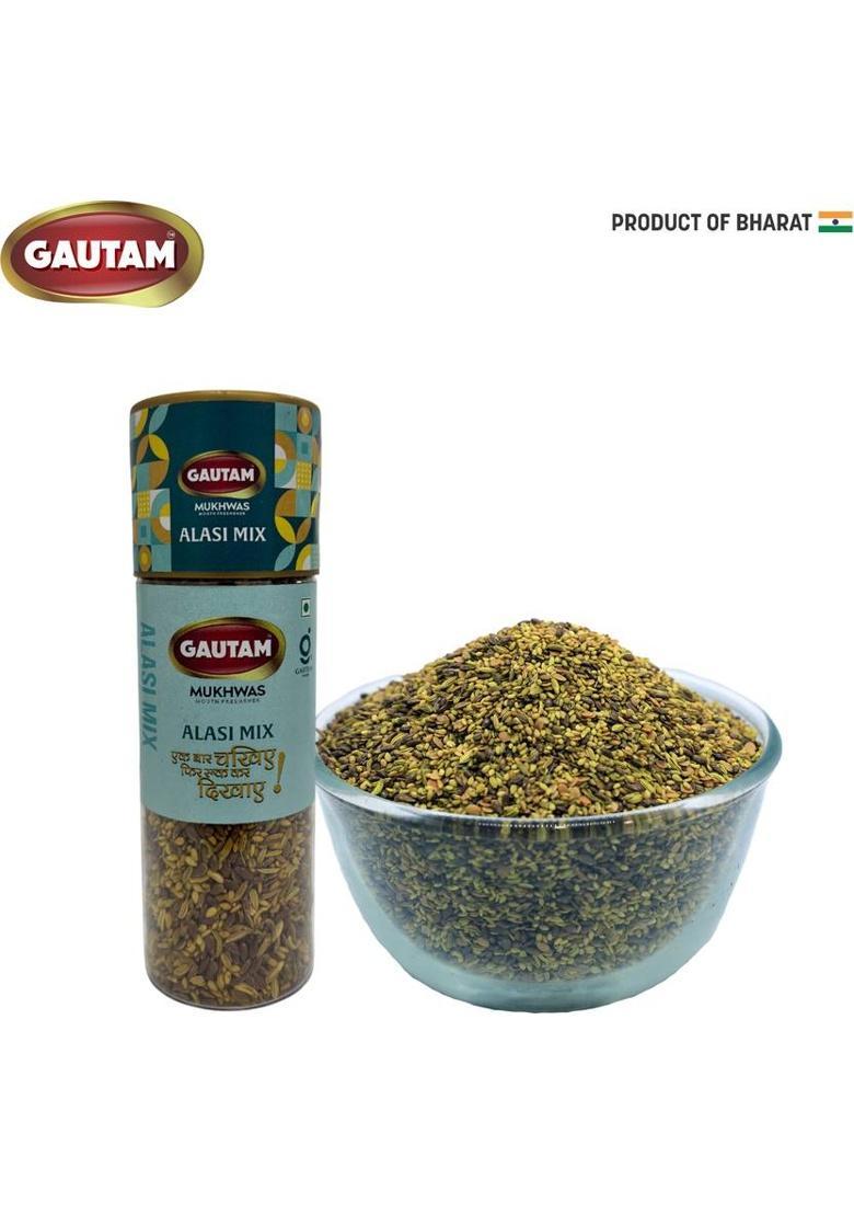 Gautam Alsi Mix Mukhwas | Natural Digestive Mukhwas | Salty Mouth Freshener (3 X 110 G)