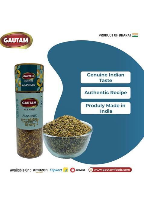 Gautam Alsi Mix Mukhwas | Natural Digestive Mukhwas | Salty Mouth Freshener (3 X 110 G)