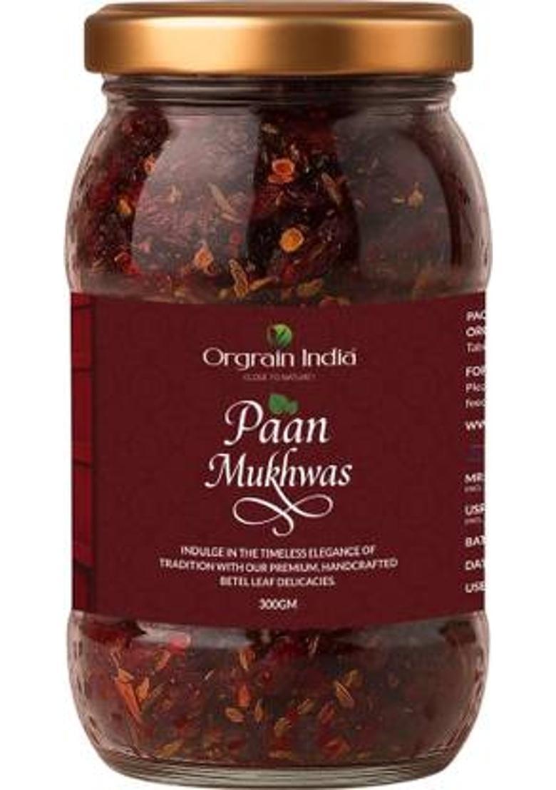 Orgrain India Paan Mukhwas | Premium Handcrafted Gulkand & Dry Fruits | After Meal Digestive | Traditional Betel Leaf Mouth Freshener (300 G)
