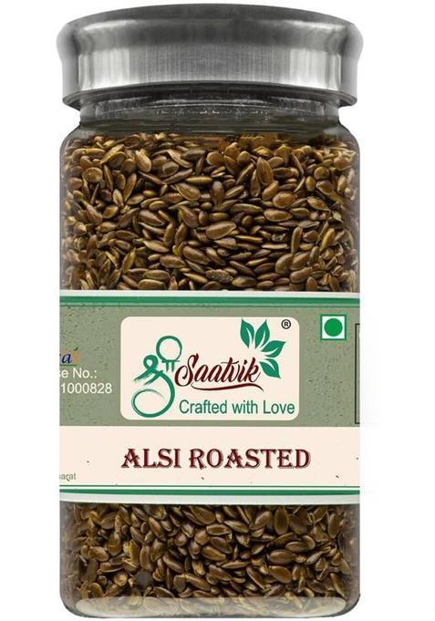 Shree Saatvik Alsi Roasted | Healthy Roasted Seeds | Roasted Flax Seeds Mukhwas Mouth Freshener&nbsp;&nbsp;(0.12 Kg)