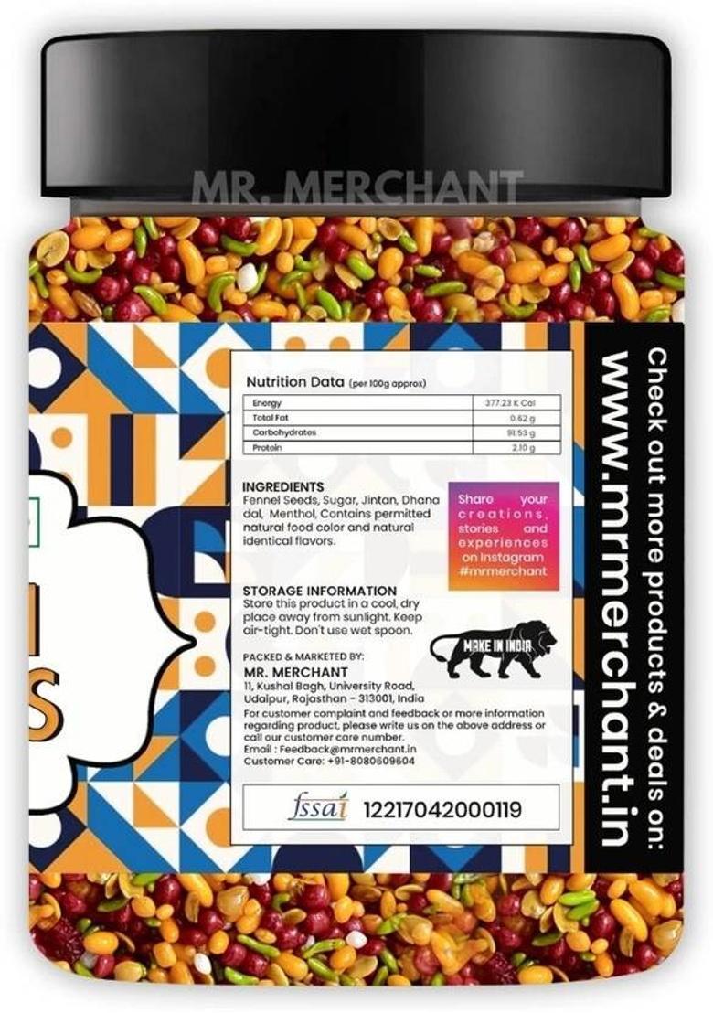 Mr. Merchant Bangali Mukhwas, Mouth Freshener Mukhwas Mix (Pack Of 1 (300Gm Jar Pack)) Sweet Mouth Freshener (300 G)
