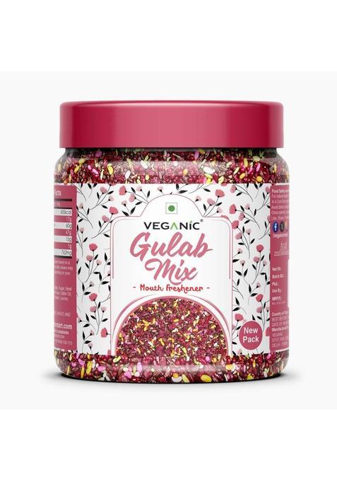 Veganic Shahi Gulab Mukhwas | Colorful Pink Fennel Seed Mukhawas Gulabi Sounf After Meal Mouth Freshener&nbsp;&nbsp;(200 G)
