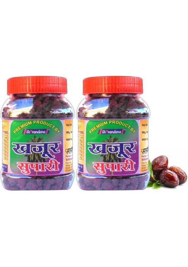 Shivandana Soft Milky Khajoor Supari Tasty Date Khajur Mint Supari Mukhwas Khajoor Mouth Freshener (2 X 300 G)