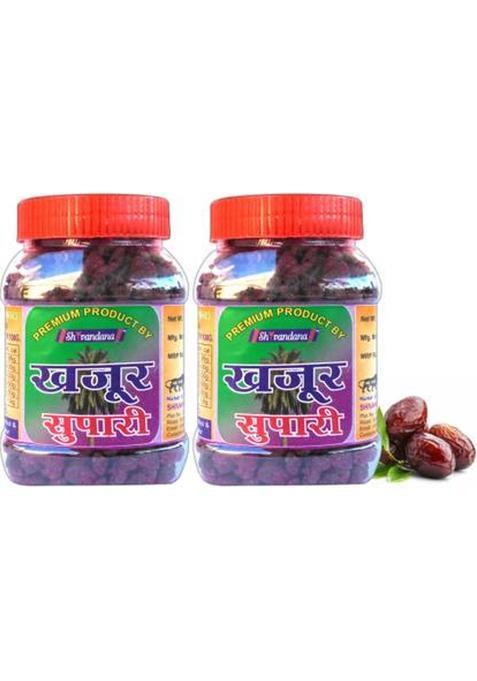 Shivandana Soft Milky Khajoor Supari Tasty Date Khajur Mint Supari Mukhwas Khajoor Mouth Freshener (2 X 300 G)