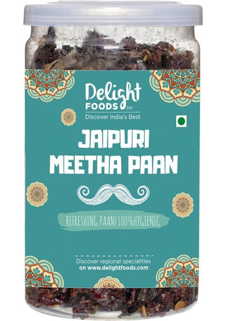 Delight Foods Jaipuri Meetha Paan Without Supari| Hygienically Packed Traditional Mukhwas Jaipuri Meetha Paan Mouth Freshener (200 G)