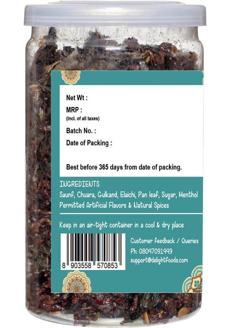 Delight Foods Jaipuri Meetha Paan Without Supari| Hygienically Packed Traditional Mukhwas Jaipuri Meetha Paan Mouth Freshener (200 G)