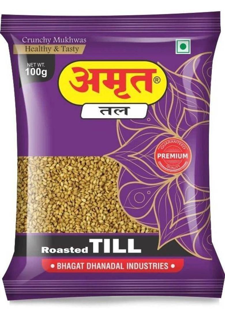 Amrut Alsi & Till Mukhwas Digestive Crunchy And Tasty Mouth Freshener (4 X 100 G)
