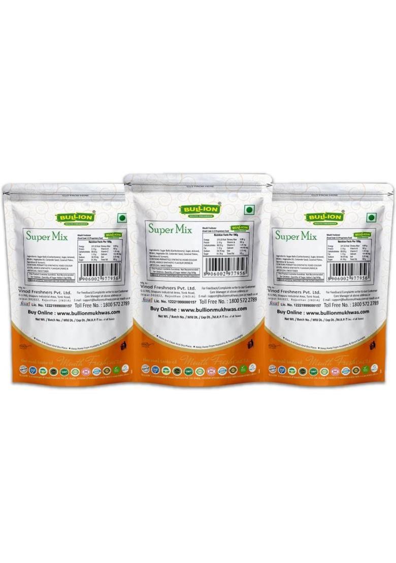 Bullion Mukhwas, Super Mix Mouth Freshner Sweet Mouth Freshener (3 X 100 G)