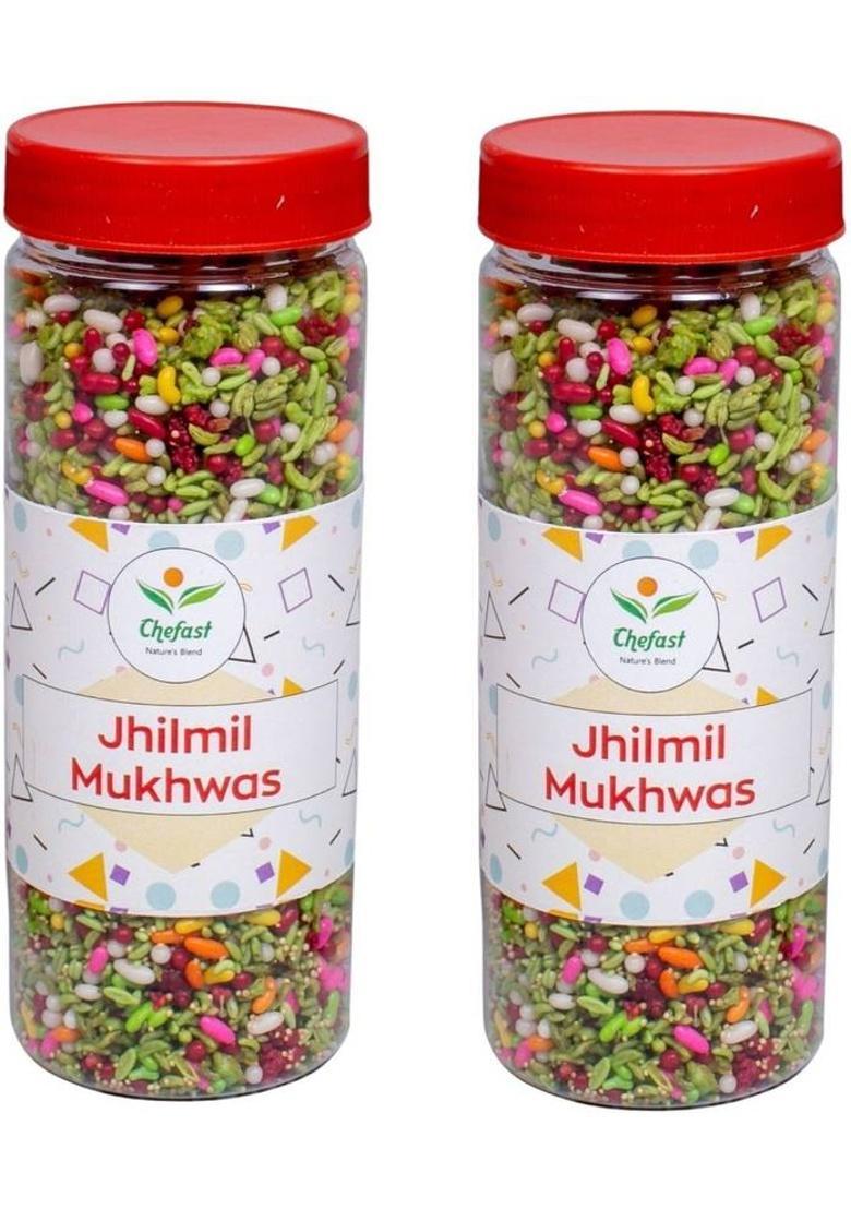 Chefast Jhilmil Mukhwas [Digestive, After-Meal Snack] Pack Of 2 Sweet Mouth Freshener (2 X 230 G)
