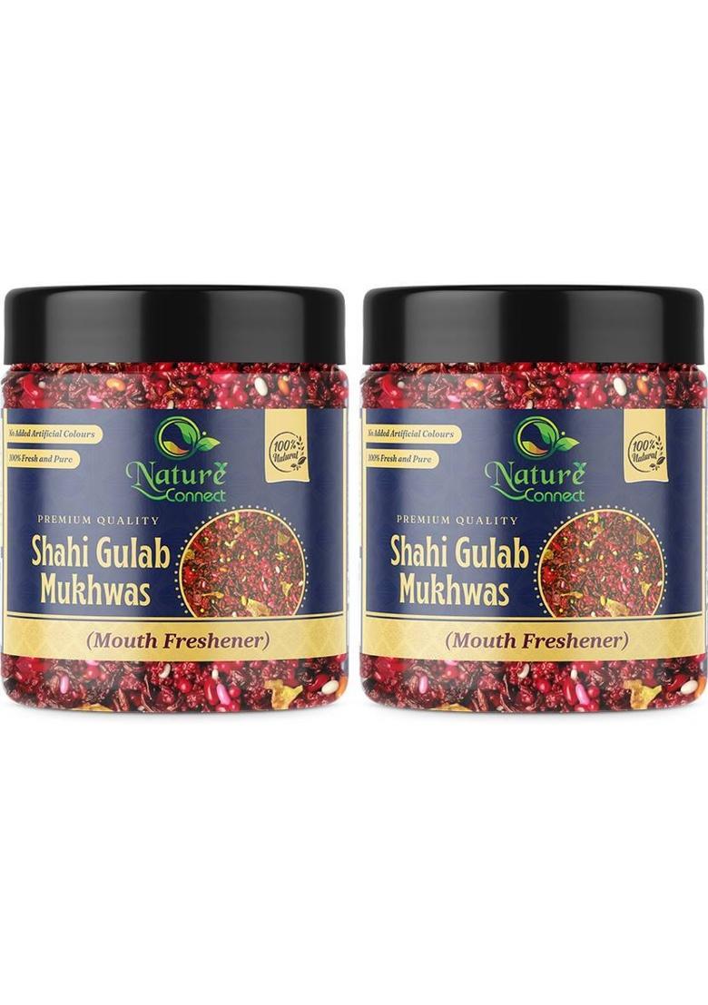 Nature Connect Shahi Gulab Mukhwas Home Made |Mouth Freshener|Digestive, After-Meal Mint Mouth Freshener (2 X 350 G)