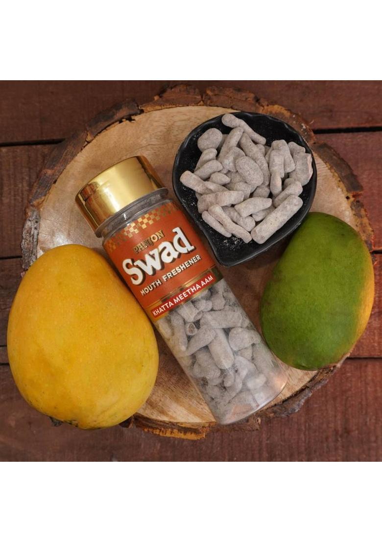 Panjon Swad Pachak Khatta Mitha Aam & Mukhwas Dry Calcutta Paan,2 Bottles Mouth Freshener (2 X 115 G)