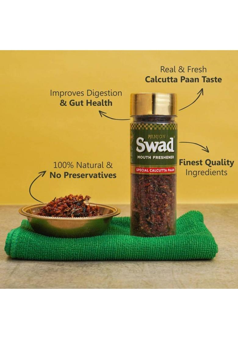 Panjon Swad Pachak Khatta Mitha Aam & Mukhwas Dry Calcutta Paan,2 Bottles Mouth Freshener (2 X 115 G)
